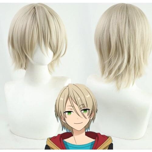 Ensemble Stars Shiratori Aira Cosplay Wig Short Heat Resistant Synthetic Hair Wig for Halloween Carnival Party