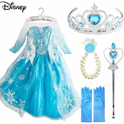 Disney Frozen Elsa Dress Anna Girls Dresses Princess Party Dress For Baby Kids Queen Infant Costumes Party Vestidos Halloween