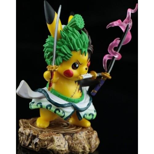 Pokemon Pikachu Cosplay GK One Piece cos cross-dress Pikachu Action Figures Toys Doll Pocket Monster Anime Figurine For Kids