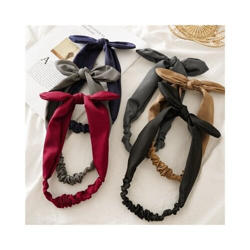 Rabbit Ears Headband Ladies All-match Elastic Band Knotted Headband Headband New Elastic Headwear for Autumn and Winter