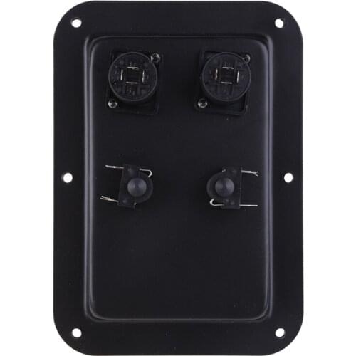 Junction Box 4-Core Socket Jack Plate Terminal Binding Post Dual Speakon Input PA DJ Speaker Cabinet