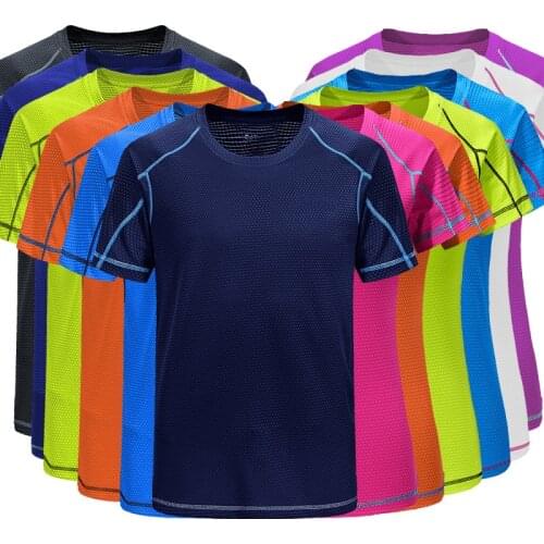 Plus Size 8XL Quick Dry Sport T Shirt Men Summer Casual Short Sleeve Fitness Breathable Tops Tees Running Gym Sportwear T-Shirt