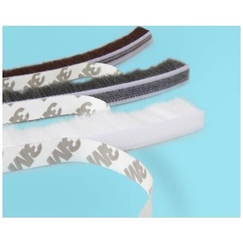 10meters 7*6 7*12 7*8 20*15 Self-adhesive Sealing Wind-proof Brush Strip For Home Door Window Sound Insulation Strip Gasket