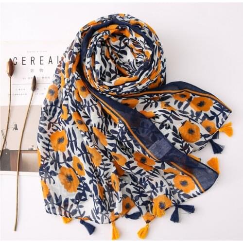 Luxury Brand 2020 Cotton Linen Printed Scarf Women Sun-resistant Shawls and Wraps Scarves Summer hijab pashminas foulard female