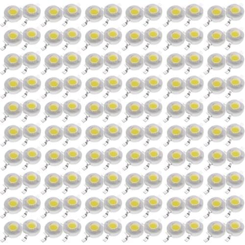LED Light Beams High Power 120Pcs 1 W LED White Lamp Beads 6000K Light Emitter Components Diode Lamp Beads DIY Lighting