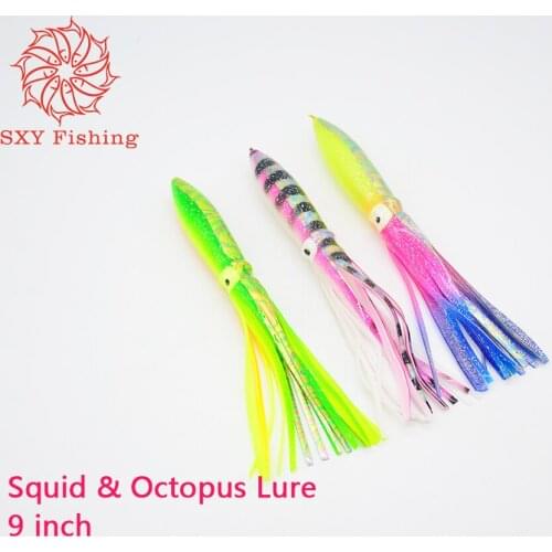 SXY FISHING Octopus & squid Trolling Lure Squid with laser film & Octopus Soft bait
