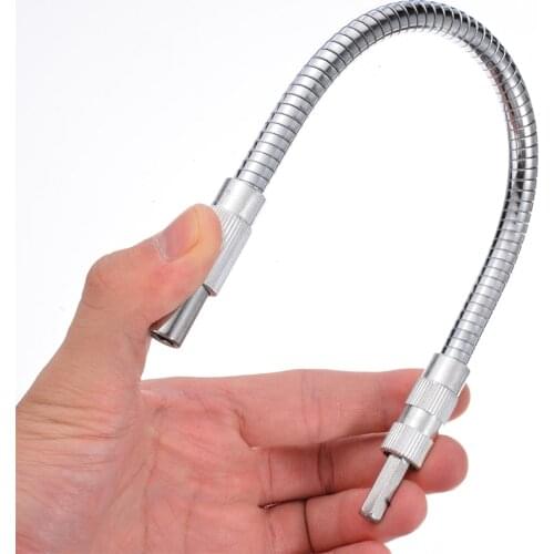 1/4" 30cm Flexible Shaft Extension Hose Electric Drill Impact Driver Ratchet Screwdriver Bits Rod Extension Bar Hand Tools