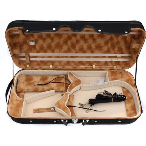 Yinfente Black 15-17inch Viola+Violin CaseWater Proof Oxford Cloth Light