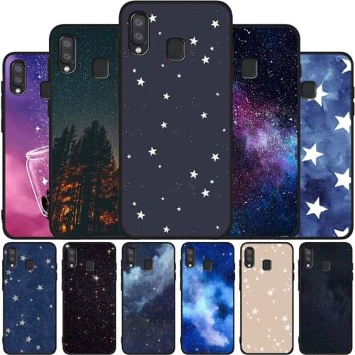 Star black soft phone Case For Samsung A10 20 30 40 50 30S 50S 60 70 M10 M30S M40 A31 51 71 A20E A10E A21S