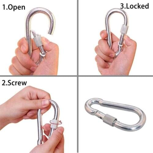 1PC Nylon Rope with Metal Hook Flagline Rope Good for Tie Pull Swing Climb