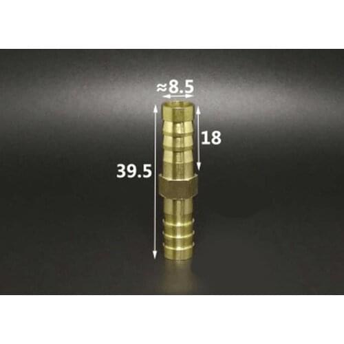 10 PCS 8mm Hose Barb Straight Splicer Brass Hosetail Fitting Adapter Coupling Water Fuel