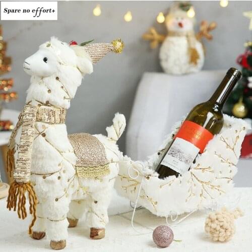 2022 Retractable Christmas Reindeer Doll Christmas Decorations Navidad Doll Home Christmas Party Navidad christmas ornaments