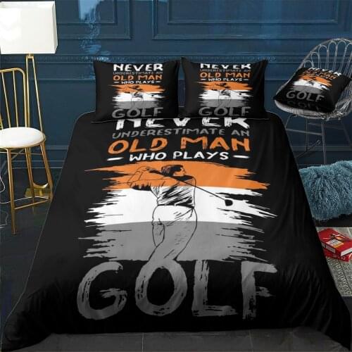 Golf funny golfer clubs sp Duvet Cover Comfortable Quilt Home Decora Design Universal Bedding Set Bedclothes+Pillowcase 3pcs