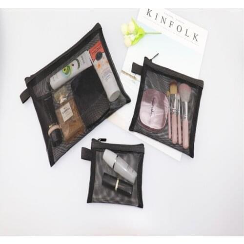 3pcs Casual Women Travel Cosmetic Bag small Makeup Bag Handbag Female Zipper Purse Small Make Up Bag trinket storage bag