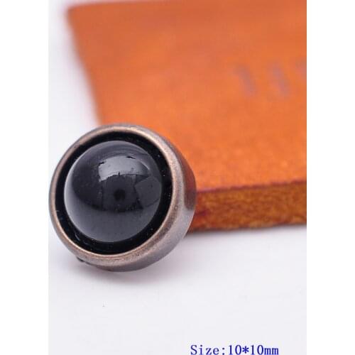 30pc 10mm BlackTurquoise Beads Rivet Stud Fasteners Concho Rivetback For Leathercraft Jewelry Case Western Belt Deco