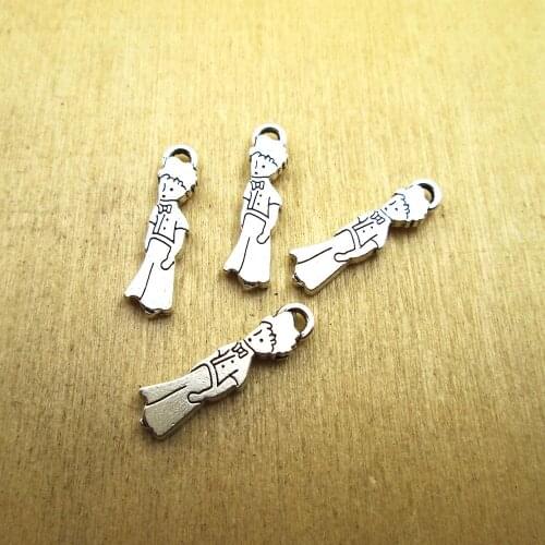 30pcs 22x6mm little prince Charms little prince charm pendants DIY necklace/ bracelets charms antique silver tone