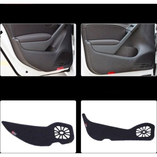 4pcs Fabric Door Protection Mats Anti-kick Decorative Pads For VW Golf 6 2010-2013