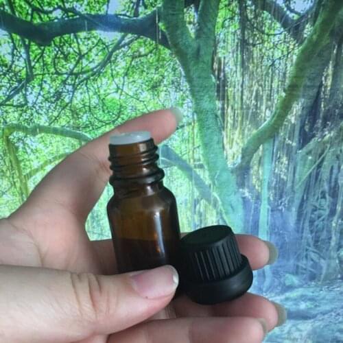 Free shipping 192pc/lot beard oil 10ml amber euro dropper bottle essential oil glass bottle with tamper evident cap plastic plug