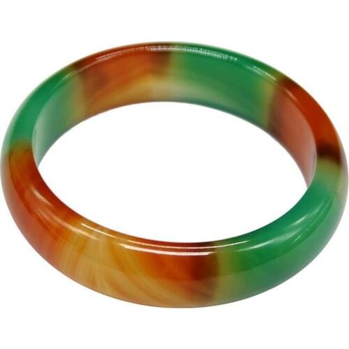 Free shipping Natural Red and green Jade Bangle Bracelet Fashion Temperament Jewelry Gems Accessories Gifts Wholesale