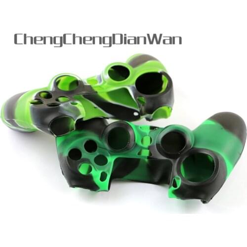 ChengChengDianWan 30pcs New Camouflage Silicone Protective Case Skin Grip Cover for ps4 Game Controller Protective