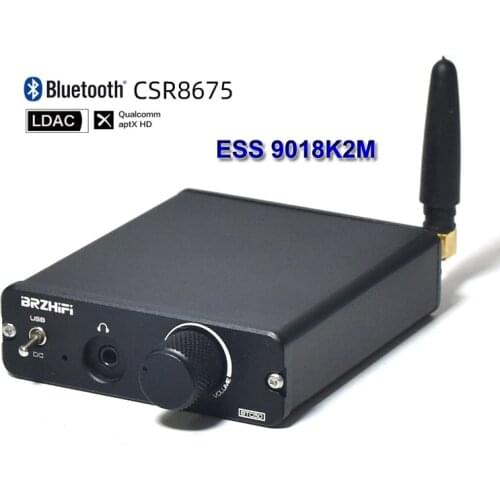 CSR8675 Bluetooth 5.0 Wireless Receiver APTX-HD/LDAC OPA275 ESS9018K2M DAC Decoding 3.5mm Headphone AMP 24bit/96KHz DC 5V