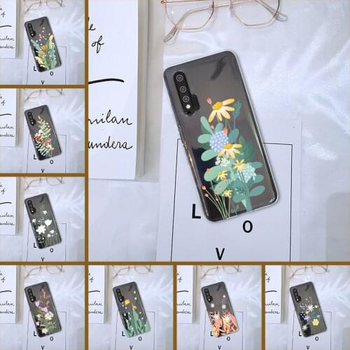 For Huawei Nova 5t 5i 5 Pro 5z Phone Case Aesthetic Flower Art Floral Soft Silicone Back Cover For Huawei Nova 7 6 Se Pro 5G
