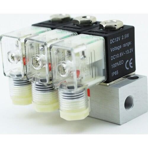 2/2 way Airtac Type Solenoid Valves with Valve Base and Manifold, Pneumatic Valve Bank Manifold