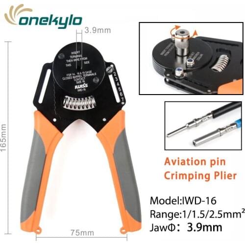 IWD-16 Aviation ter Solid Barrel Universal Hand crimping tool for DMC Machined Contacts Amphenol Deutsch connector terminal