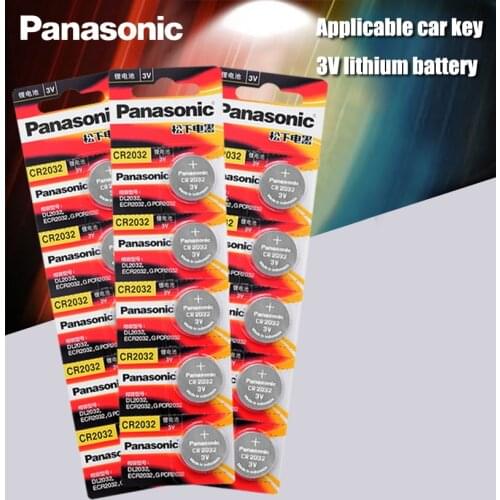 Panasonic Original 15pcs/lot cr 2032 Button Cell Batteries 3V Coin Lithium Battery For Watch Remote Control Calculator cr2032