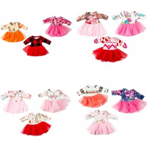 Doll Dress Sets Fit 18 Inch American & 43 Cm Baby New Born Doll Generation Christmas Gift for Girl Doll Dress Up Accessories