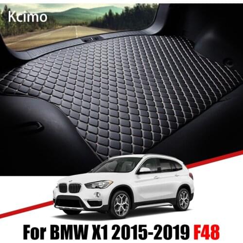Leather Car Trunk Mat For BMW X1 F48 2015-2019 Trunk Boot Mat X1 Liner Pad BMW sDrive20i Carpet Tail Cargo Liner 2016 2017 2018