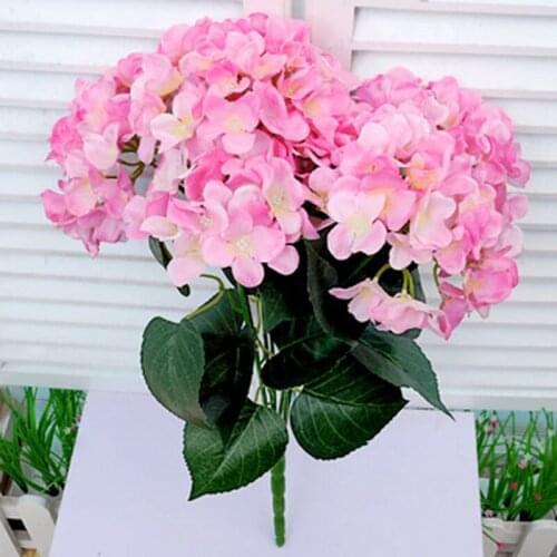 Pretty 6 Head/bouquet Artificial Flower Silk Fake Hydrangea Flower Bunch Bouquet Simulation Flower Home Wedding Party Decoration