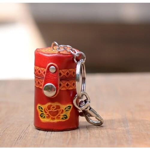 Unisex Mini Pendant Coin Purse Hasp Bags Key Wallets Genuine Cow Leather Clutch Retro Handmade Women Cute Small Handbag DIY Gift