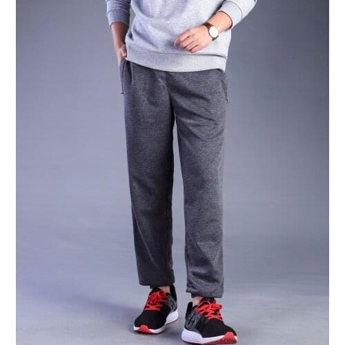 Spring Autumn Mens Sports Pants Running Joggers Loose Active Pants Workout Jogging Trousers Zipper Pockets Plus Size 7XL