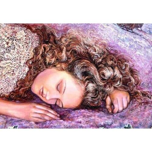 Sleeping Beauty Dreaming Woman Cross Stitch Kits Top Quality Embroidery Needlework Sewing 14CT Unprinted DIY Handmade Art Decor