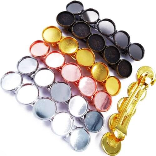 Wholesale 70pcs 14x60mm Metal Barrette Hair Clips with 12mm Bezel Blank Settings for Jewelry Making HBF07