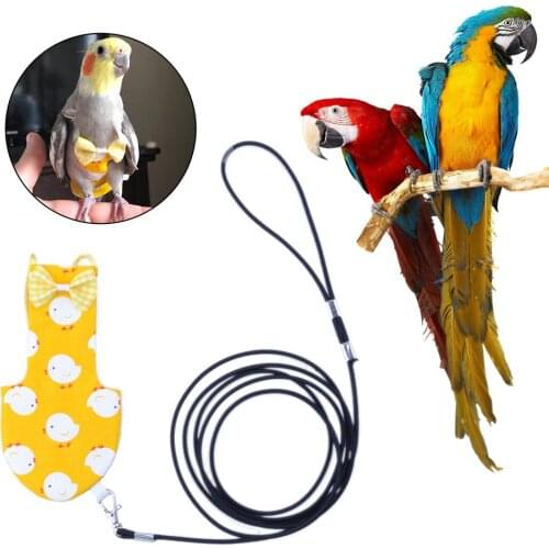 Pet Diaper Bird Clothes Parrot Harness Traction Rope Adjustable Pet Bird Flying Clothes Strap Out Rope Parrot Harness