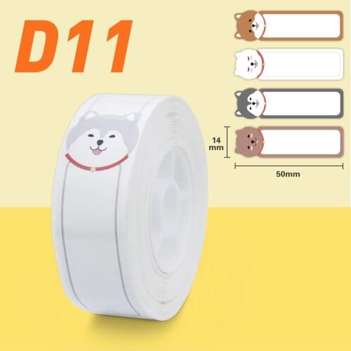 Niimbot D11 Portable Printer Mini Label Maker D11 Label Paper Sticker Cute Dog Label Shiba Lnu Label Sticker Pet Label Name Tag