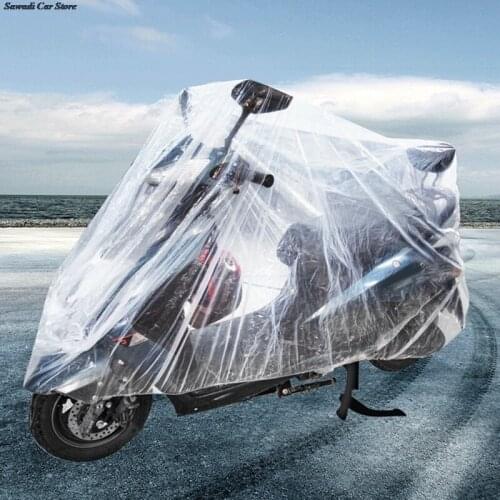Motorcycle Cover Transparent Protector Covers All Season Outdoor Waterproof Bike Scooter Rain Dustproof Covers M L XL Dust-proof