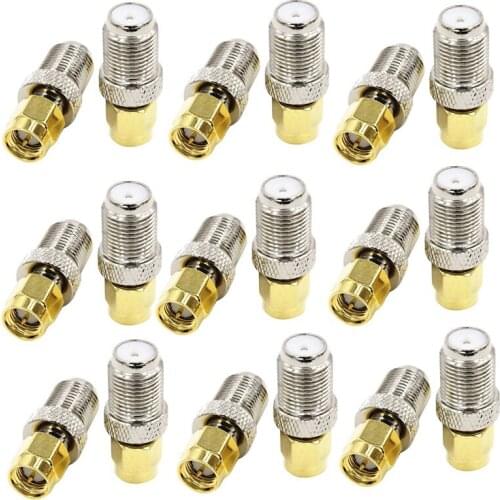 F Female Jack To SMA Male Plug RF Coaxial Connector Copper
