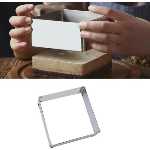 Mousse Ring Adjustable And Retractable 6\"-11\" Mousse Ring Square Mold Stainless Steel Frame Film Cake Mold