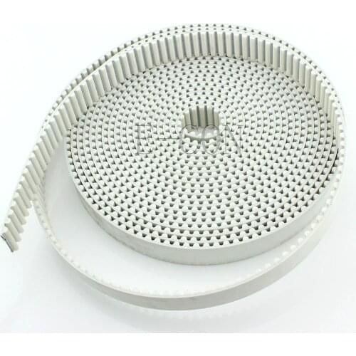 HTD8M Timing Belt Width 25mm White Prusa Mendel Steel cords Open End Cut to Length for HTD8M Timing Pulley Stepper Motor