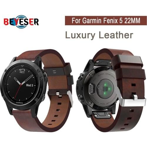 Sport watch bracelet watchbands genuine leather strap watch band watch accessories wristband For Garmin Fenix 5 6 watchband 22mm