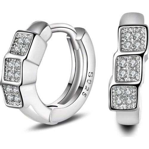 Luxury 925 sterling silver Stud Earrings boucle oreille AAA zircon Design Earrings For Women Jewelry ed29 brincos pendientes