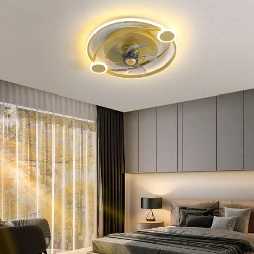 Modern Silent Fan Lamp Home Creative Living Room Dining Room Bedroom Ceiling Lamp Wind Power Integrated Ceiling Fan Lamp