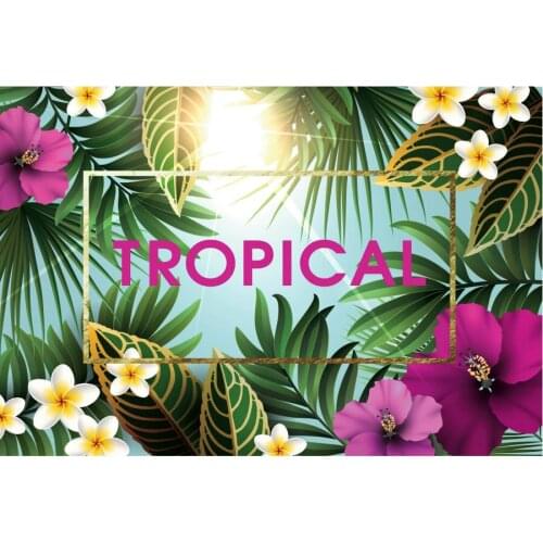 Tropical Green Leaves Backdrop Holiday Photography Background Celebration Photo Booth Studio Decor