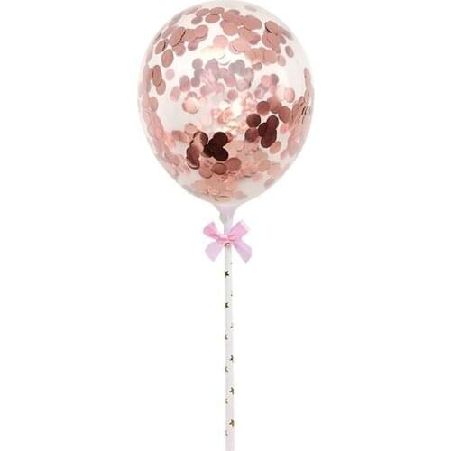 5 Inch Sequined Balloon Cake Decoration Balloon Accessories Party Plug-in Style Cake Opp Material Ins L3S5