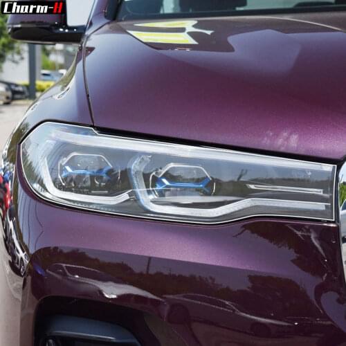 2 Pcs Car Headlight Protective Film Vinyl Protection Transparent TPU Decal Sticker for BMW X7 G07 2019-Present Accessories