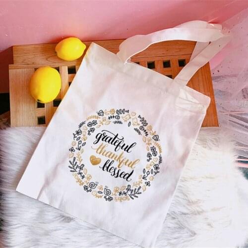 Ladies Travel Handbags Canvas Tote Bag Letters Print Shopping Bag Women Reusable Shopper Bags Large capacity Female Shoulder Bag