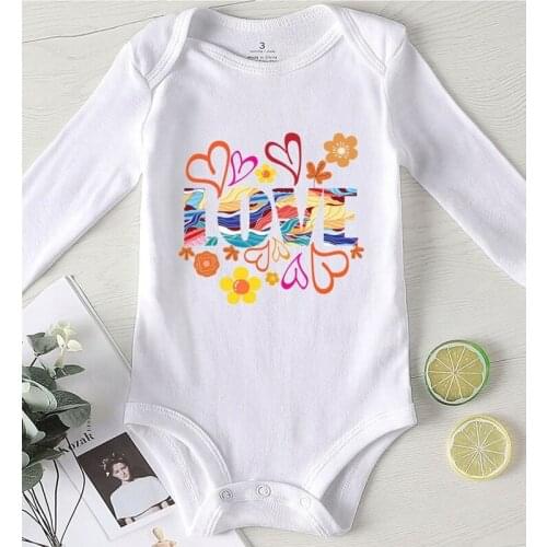 Printing Love Winter Jumpsuit Kids Baby Clothes Toddler Bodysuit for Newborns Infant Girl Costume Newborn Shower Gifts